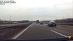 Ice flying from a truck hits my car on German Autobahn. 2021.01.04 — WEIL AM RHEIN, GERMANY