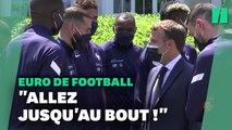 Avant l'Euro-2020, Macron passe les Bleus en revue à Clairefontaine