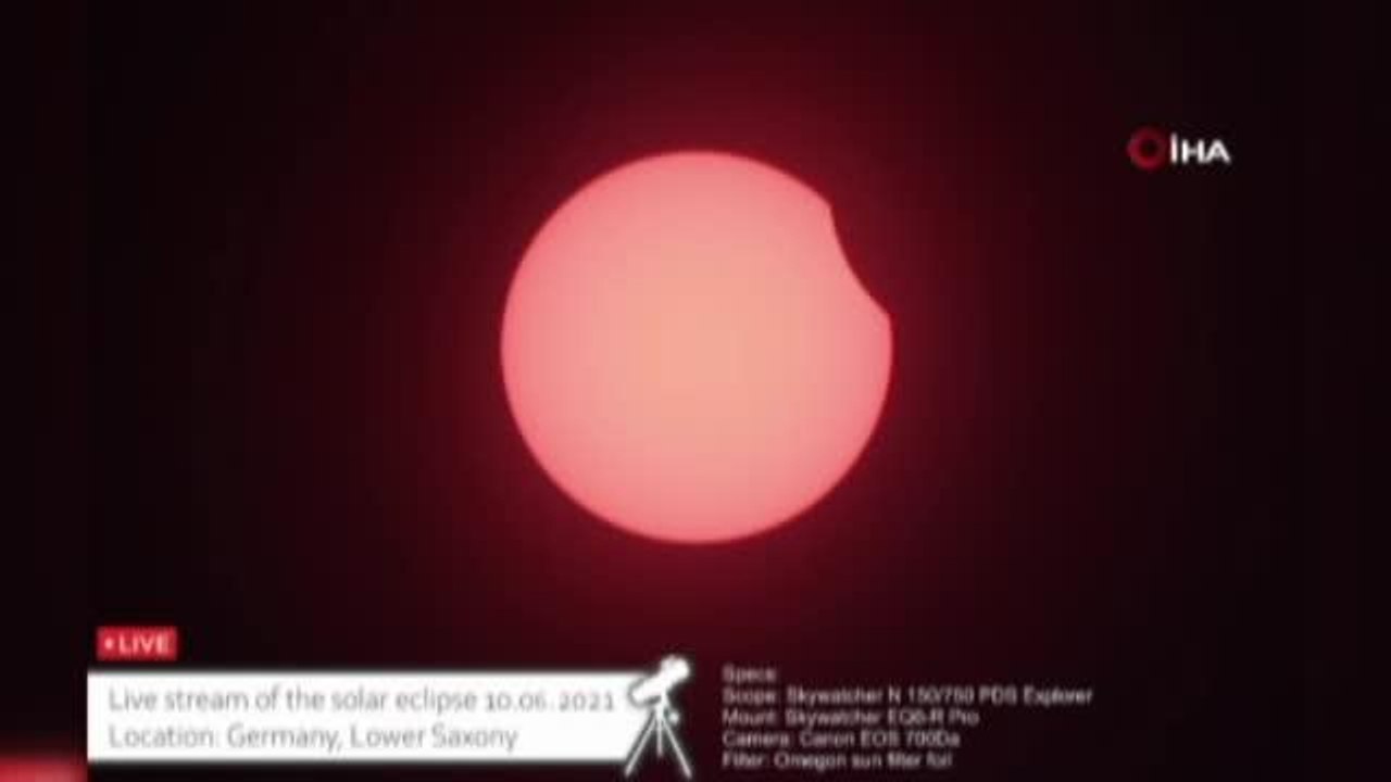 "Ateş Çemberi" Güneş tutulması gerçekleşti