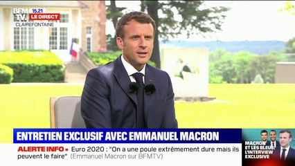 Emmanuel Macron: "On en peut pas demander à l'équipe de France de résoudre les difficultés de la nation"