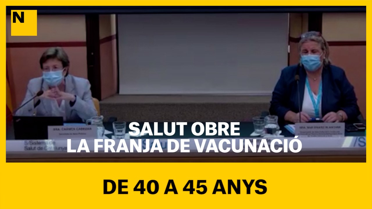 Salut obre la franja de vacunació de 40 a 45 anys