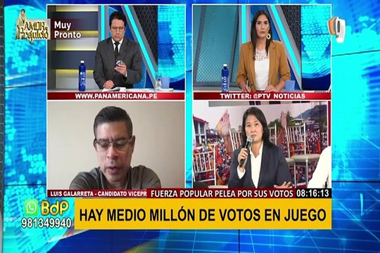 Luis Galarreta: Quien gane se tiene que aceptar, pero debe ser por votos válidos