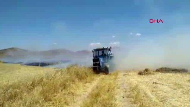 GAZİANTEP İSLAHİYE'DE BUĞDAY EKİLİ 70 DÖNÜM ALAN YANDI