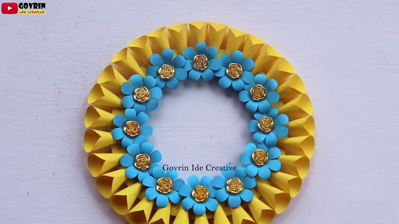 Paper Craft Wall Hanging | Paper Flower Wall Decor | Diy Room Decor | Diy Home Decoration Ideas