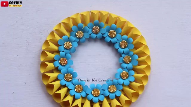 Paper Craft Wall Hanging | Paper Flower Wall Decor | Diy Room Decor | Diy Home Decoration Ideas