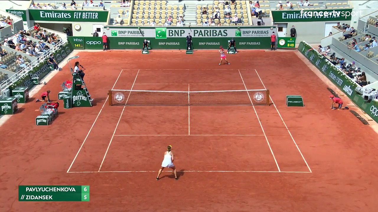 Roland-Garros 2021 : Revivez les moments forts de la qualification d'Anastasia Pavlyuchenkova pour la finale dames