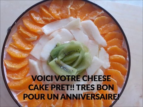 RECETTE DE CHEESE CAKE A LA FRAISE FACILE! CE GATEAU PEUT SERVIR EGALEMENT DE GATEAU D'ANNIVERSAIRE