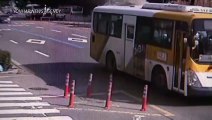 Edificio se desplomó sobre un autobús en Corea del Sur