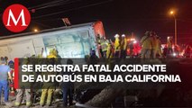 Autobús vuelca en Baja California y deja siete muertos