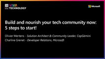 18th June - 14h30-14h50 - EN_FR - Build and nourish your tech community now : 5 steps to start ! - VIVATECHNOLOGY