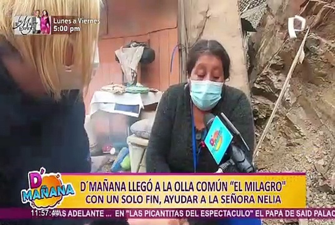 D’mañana llegó a olla común “El Milagro” para llevar ayuda a doña Nelia