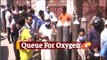 WATCH: People Line Up For Oxygen Cylinders In Lucknow As #COVID Cases Surge