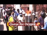 WATCH: People Line Up For Oxygen Cylinders In Lucknow As #COVID Cases Surge