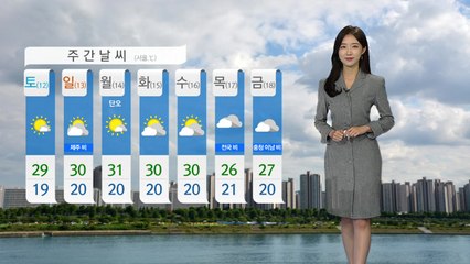 [날씨] 오늘 비 오며 더위 주춤...제주·남해안 강한 비 / YTN