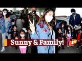 Sunny Leone Spotted With Husband, Kids At Mumbai Airport | OTV News