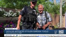 Mesa officer donates supplies after avid gardener had his tools stolen