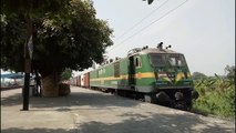 TKD's WAG 9 (Green Beast) with container fully dominates the platform & arriving towards Howrah Jn.
