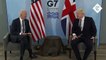 Boris Johnson and Joe Biden signal unity in first meeting ahead of G7 summit