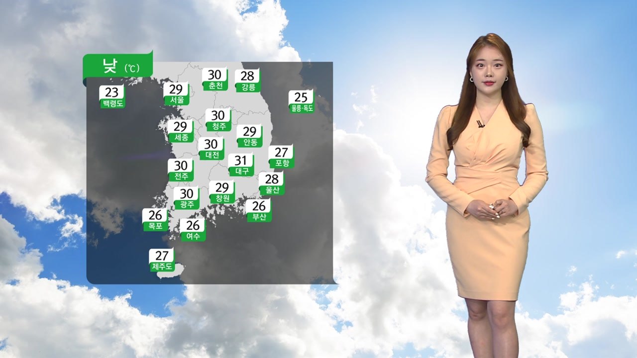 [날씨] 주말 낮부터 맑은 하늘 회복...30도 안팎 무더위 / YTN
