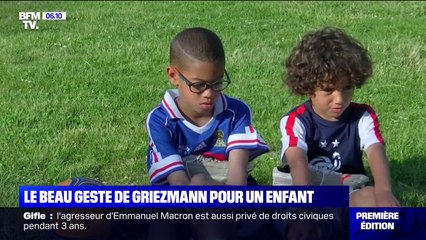 Ces deux enfants ont reçu un beau cadeau d'Antoine Griezmann à la fin du match mardi