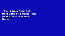 The 12 Week Year: Get More Done in 12 Weeks Than Others Do in 12 Months  Review