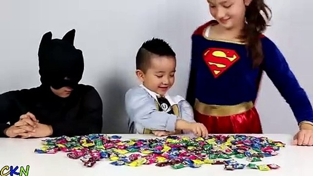 Extreme Sour Warheads Challenge With Silver Power Ranger Batman Supergirl Ckn Toys