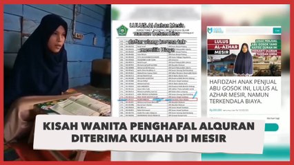 Kisah Wanita Penghafal Alquran Diterima Kuliah di Mesir, Terancam Mundur Terkendala Biaya