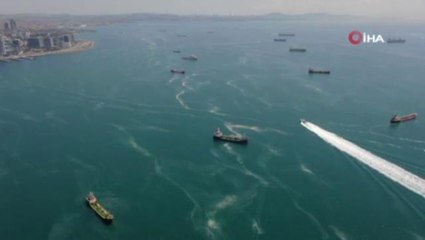 İstanbul sahillerinde kilometrelerce müsilaj hattı oluştu