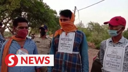 Skull and crossbones sign given to unvaccinated in rural India
