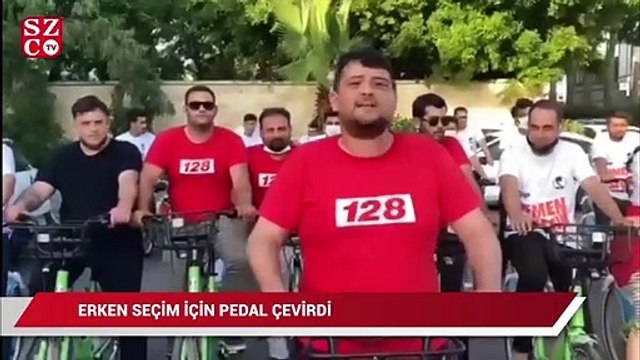 CHP Mersin Gençlik Kolları, erken seçim için pedal çevirdi