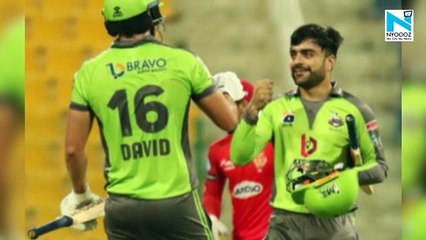 Rashid Khan helps Lahore Qalandars to late victory over Peshawar Zalmi in PSL