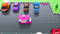 Learn Colors with Car Parking Street Vehicles Toys - Colors Videos for Children