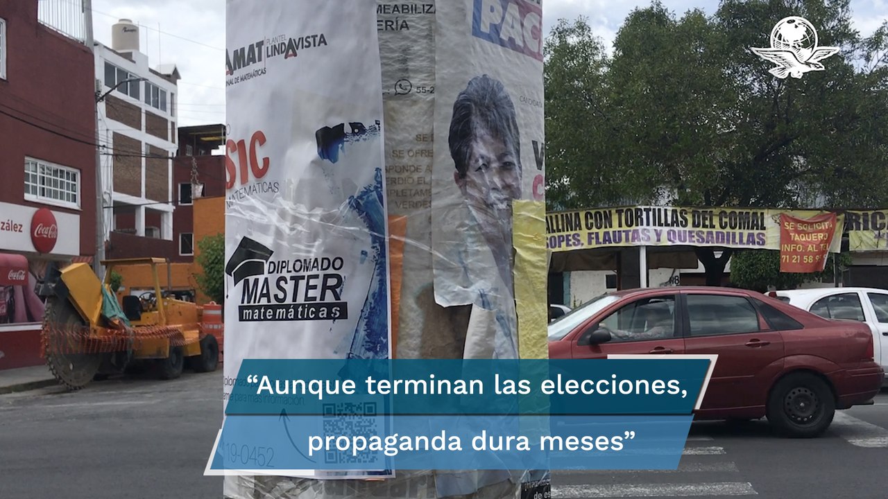 Propaganda electoral aún tapiza CDMX