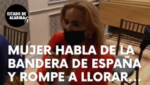 Chilena rompe a llorar al hablar de cómo se pisotea la bandera en España: “No me entra en la cabeza”