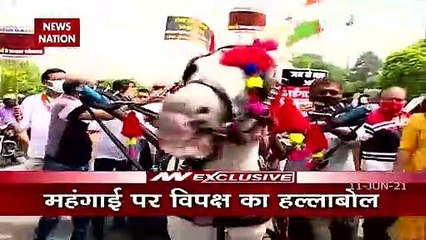 Congress stages protest across the nation on the price-hike