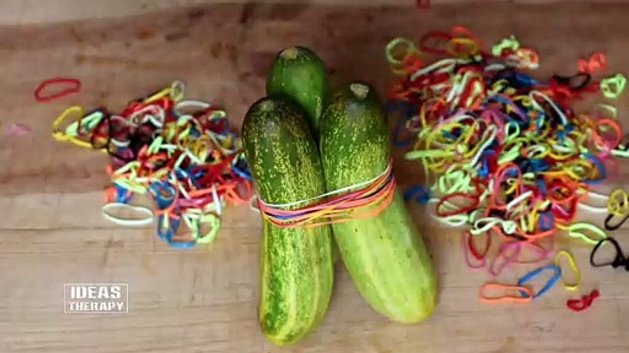 Cucumber Vs Rubber Bands | Latest Experiment Challenge Video | Ideas Therapy ​