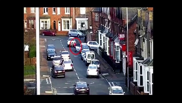 Shocking CCTV of disorder in Ridley Street, Sunderland.