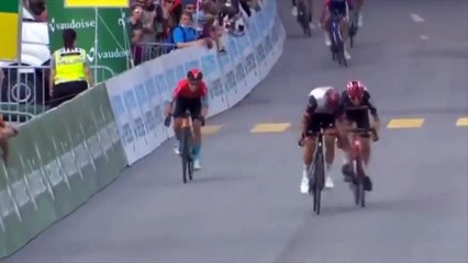 Cycling - Tour de Suisse 2021 - Andreas Kron wins stage 6 after Rui Costa relegated