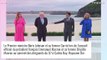 G7 : Brigitte Macron chic en bleu au bras d'Emmanuel, le couple reçu par Boris Johnson et sa jeune épouse