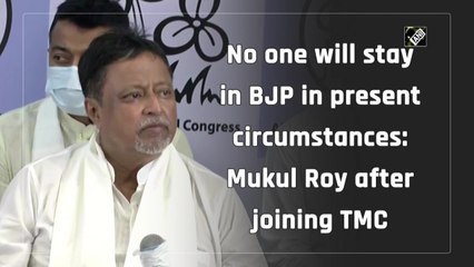 No one will stay in BJP in present circumstances: Mukul Roy after joining TMC