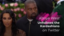 Kanye West Unfollows the Kardashians on Twitter