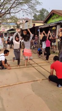 Cheraw Dance By Local Girls | Bamboo Dance | Mizoram,Assam | PartTimeEntertainment Official