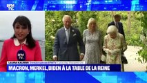 Macron, Merkel, Biden à la table de la reine - 11/06