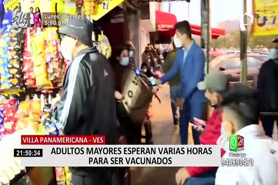 Covid-19: continúan enormes colas en centros de vacunación de SJL, Videna y VES