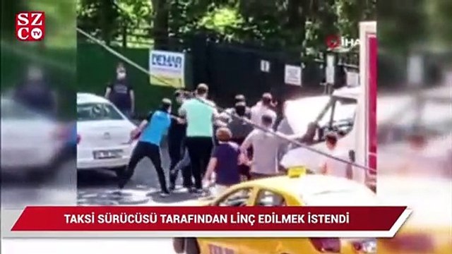Çarpıp kaçtığı taksi sürücüsü tarafından linç edilmek istendi
