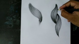 How to draw Realistic Hairs __ Hair drawing tutorial for beginners