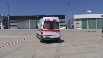 Minik Nura İsa'nın ambulans uçakla sağlığa yolculuğu