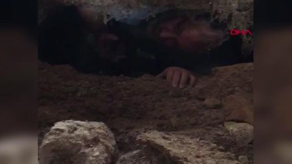ARANAN HÜKÜMLÜ LAĞIM ÇUKURUNDA YAKALANIP, TUTUKLANDI