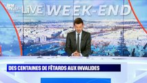 Les forces de l ordre interviennent à l esplanade des invalides à paris pour évacuer les fêtards