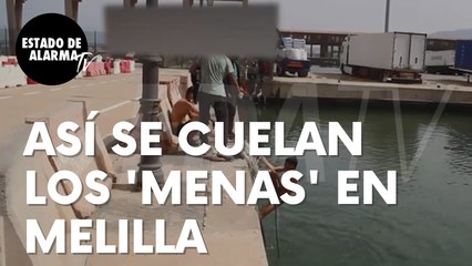 Así se cuelan los ‘menas’ en Melilla ante la total pasividad del Gobierno de Sánchez